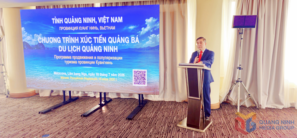 Đồng chí Nguyễn Chí Thành, Ủy viên BTV Tỉnh ủy, Phó Chủ tịch Thường trực Ủy ban MTTQ Việt Nam tỉnh Quảng Ninh phát biểu tại Chương trình. 