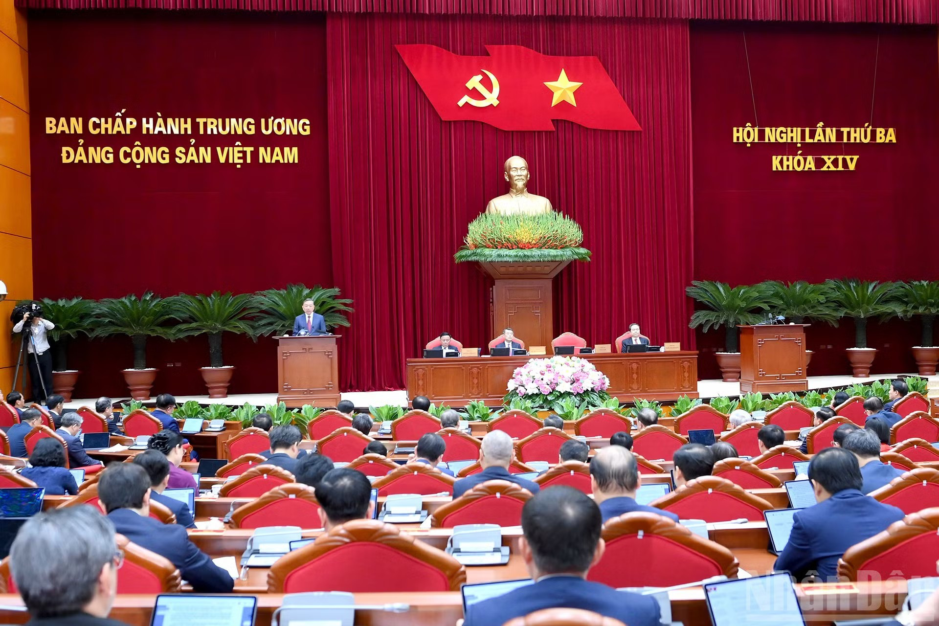 Tổng Bí thư, Chủ tịch nước Tô Lâm phát biểu khai mạc hội nghị.